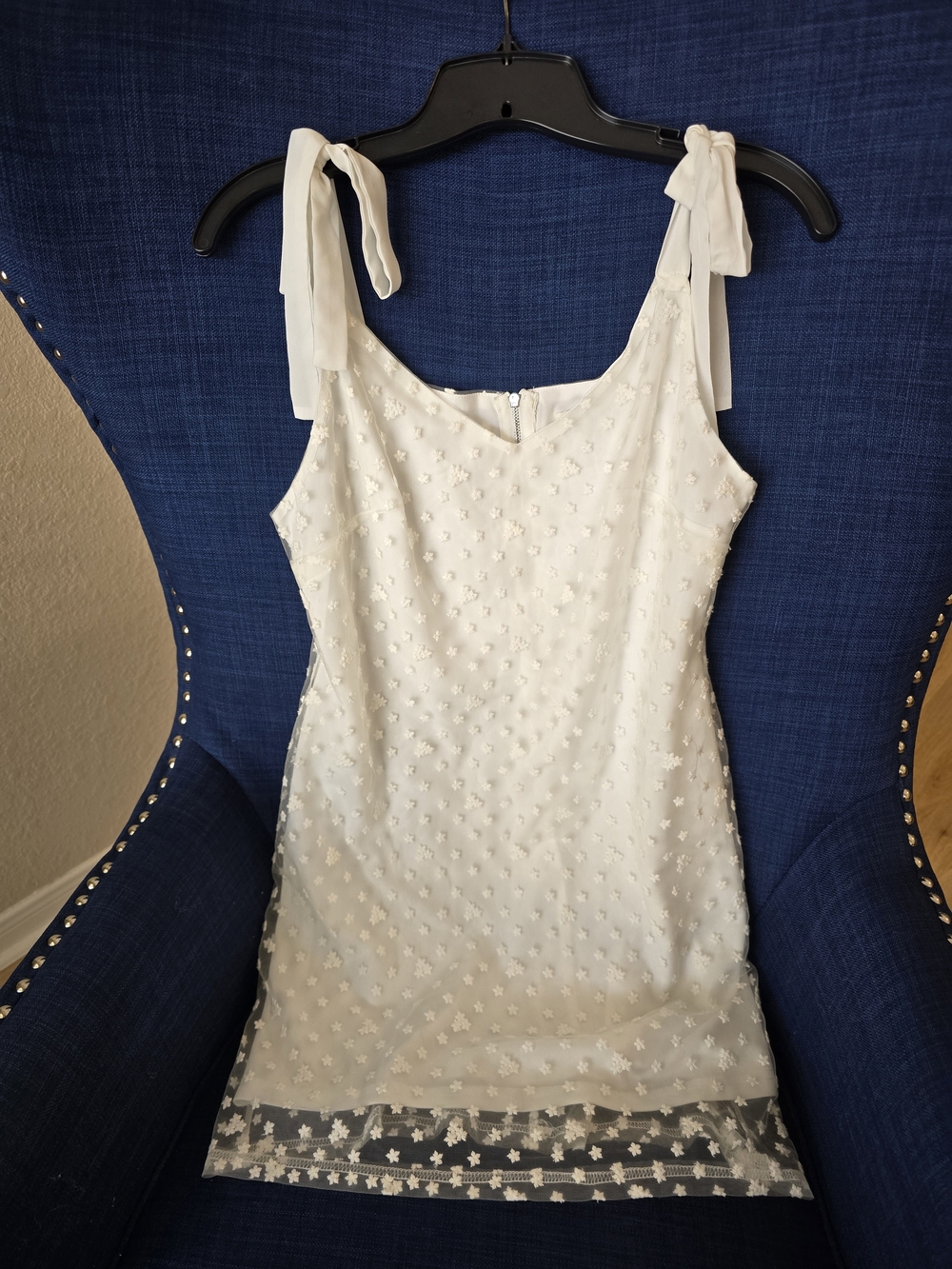 Blue Rain Light Blue Dress with Floral Logo